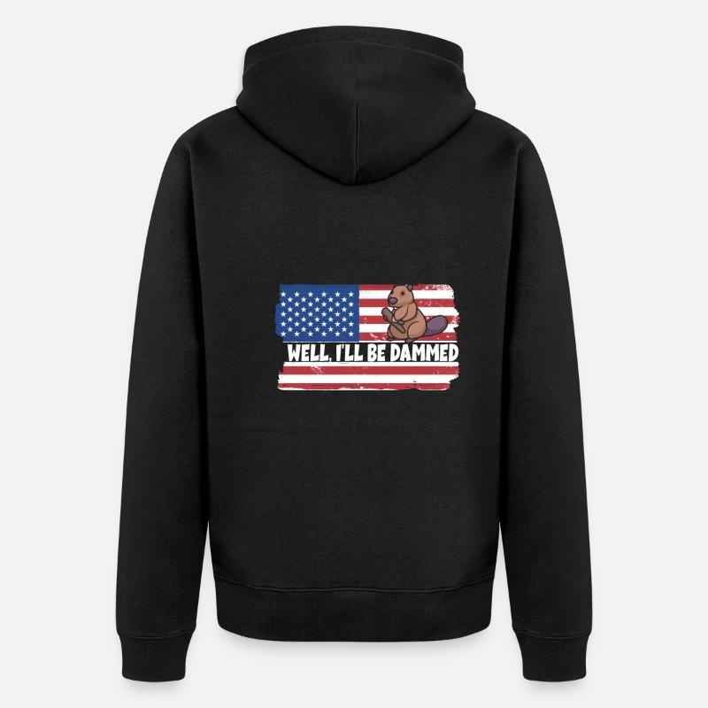 Biber - Unisex Premium Bio Zip Hoodie - Schwarz