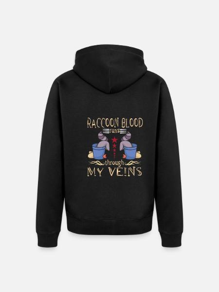 Raton laveur - Veste à capuche bio Premium Unisexe - noir