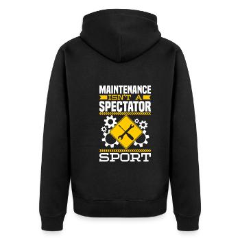 Locksmith - Unisex Premium Organic Zip Hoodie - black - Back - Nico (187cm)