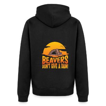 Beaver Nutria - Veste à capuche bio Premium Unisexe - noir - Dos - Nico (187cm)