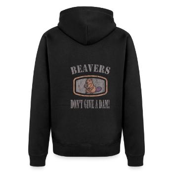 Beaver Nutria - Veste à capuche bio Premium Unisexe - noir - Dos - Nico (187cm)