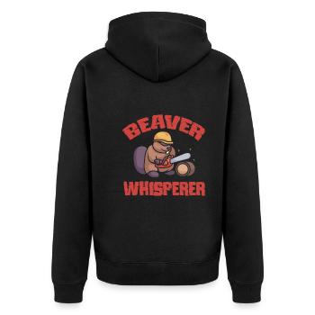 Beaver Nutria - Veste à capuche bio Premium Unisexe - noir - Dos - Nico (187cm)