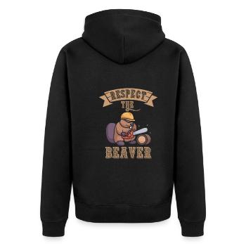 Beaver Nutria - Veste à capuche bio Premium Unisexe - noir - Dos - Nico (187cm)
