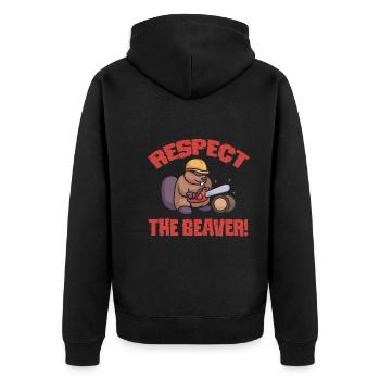 Beaver Nutria - Veste à capuche bio Premium Unisexe - noir - Dos - Nico (187cm)