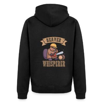 Beaver Nutria - Veste à capuche bio Premium Unisexe - noir - Dos - Nico (187cm)