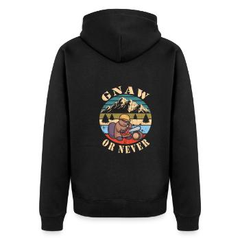 Beaver Nutria - Veste à capuche bio Premium Unisexe - noir - Dos - Nico (187cm)