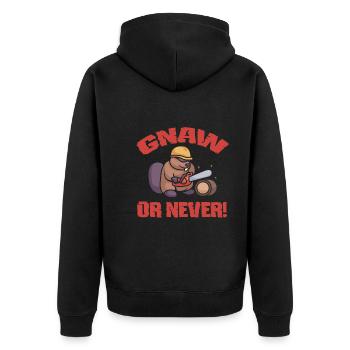 Beaver Nutria - Veste à capuche bio Premium Unisexe - noir - Dos - Nico (187cm)