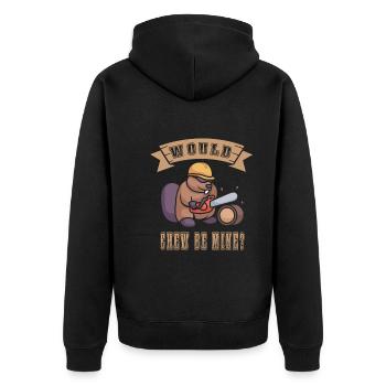 Beaver Nutria - Veste à capuche bio Premium Unisexe - noir - Dos - Nico (187cm)