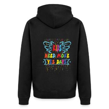 Yes Day Birthday - Unisex Premium Organic Zip Hoodie - black - Back - Nico (187cm)