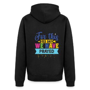 Yes Day Birthday - Unisex Premium Organic Zip Hoodie - black - Back - Nico (187cm)