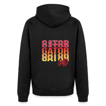 Lézard Gator - Veste à capuche bio Premium Unisexe - noir - Dos - Nico (187cm)