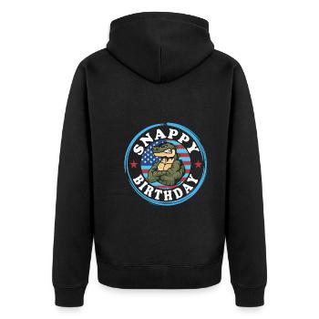 Lézard Gator - Veste à capuche bio Premium Unisexe - noir - Dos - Nico (187cm)