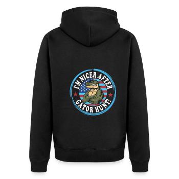 Lézard Gator - Veste à capuche bio Premium Unisexe - noir - Dos - Nico (187cm)