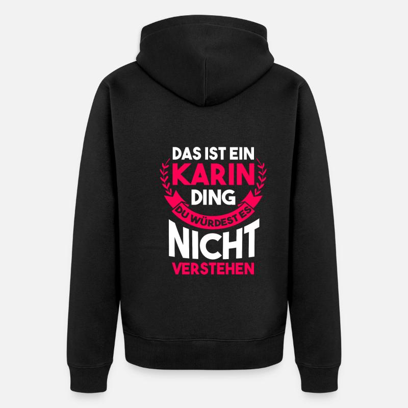 Karin - Unisex Premium Bio Zip Hoodie - Schwarz
