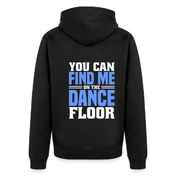 Wedding - Unisex Premium Organic Zip Hoodie - black - Back - Nico (187cm)