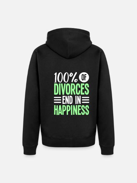 Divorce - Unisex Premium Organic Zip Hoodie - black