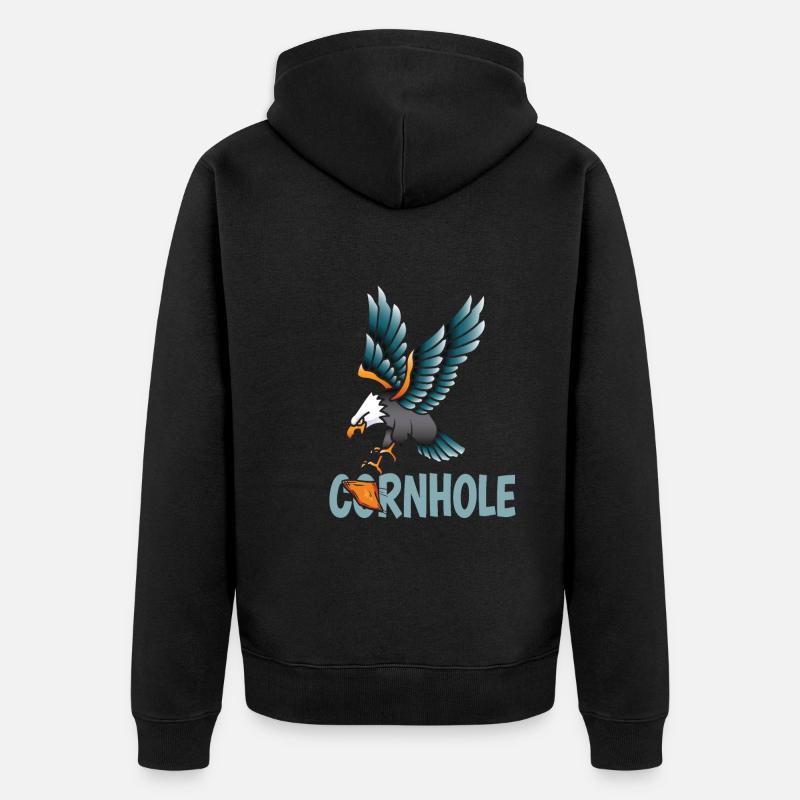 Cornhole - Unisex Premium Bio Zip Hoodie - Schwarz