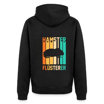 Nagetier Hamsterbesitzer Hamster - Unisex Premium Bio Zip Hoodie - Schwarz - Hinten - Nico (187cm)