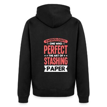 Faire de l’artisanat - Veste à capuche bio Premium Unisexe - noir - Dos - Nico (187cm)