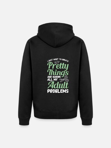 Do handicrafts - Unisex Premium Organic Zip Hoodie - black