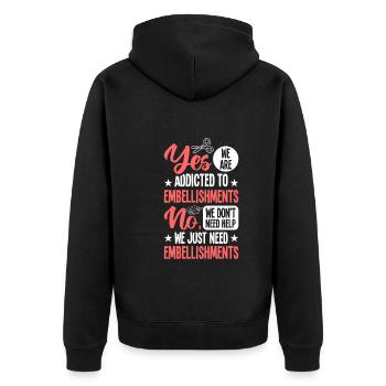 Faire de l’artisanat - Veste à capuche bio Premium Unisexe - noir - Dos - Nico (187cm)