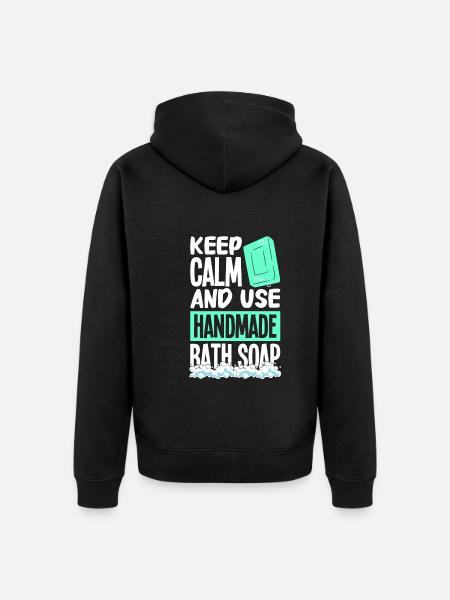 Making soap - Unisex Premium Organic Zip Hoodie - black