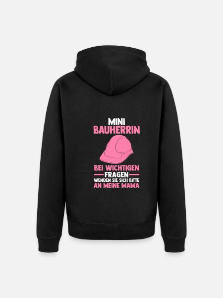 Bauherrin - Unisex Premium Bio Zip Hoodie - Schwarz