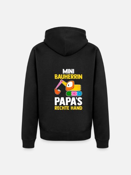 Bagger Bauherrin - Unisex Premium Bio Zip Hoodie - Schwarz