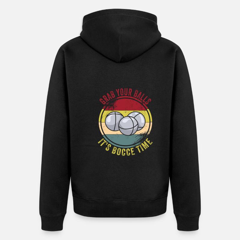 Bocce - Unisex Premium Bio Zip Hoodie - Schwarz