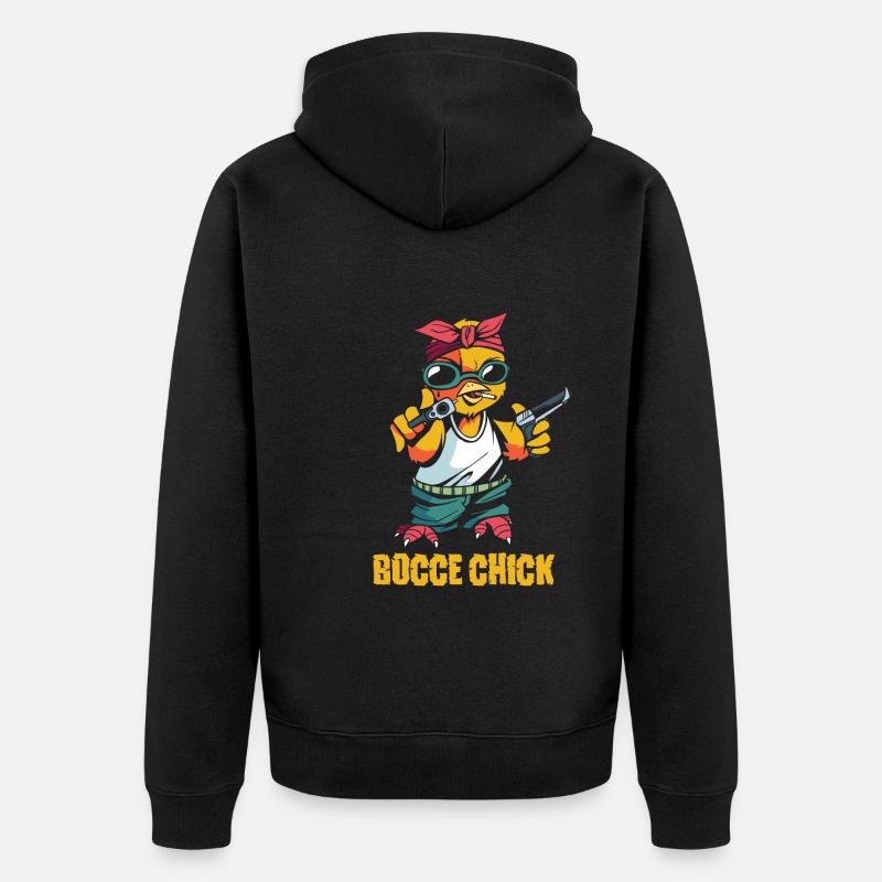 Bocce - Unisex Premium Bio Zip Hoodie - Schwarz