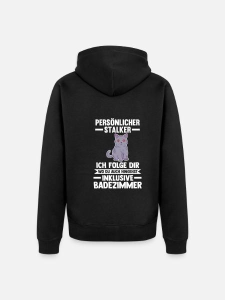 Britisch Kurzhaar Katze - Unisex Premium Bio Zip Hoodie - Schwarz