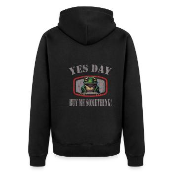 Oui Jour - Veste à capuche bio Premium Unisexe - noir - Dos - Nico (187cm)