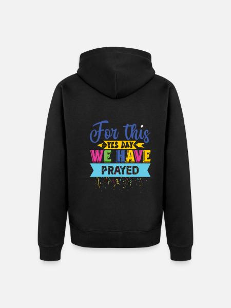 Yes Day - Unisex Premium Organic Zip Hoodie - black