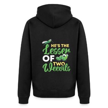 Insekten - Unisex Premium Bio Zip Hoodie - Schwarz - Hinten - Nico (187cm)