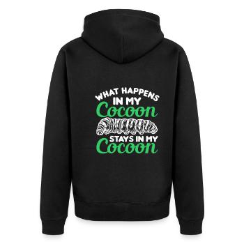 Insekten - Unisex Premium Bio Zip Hoodie - Schwarz - Hinten - Nico (187cm)