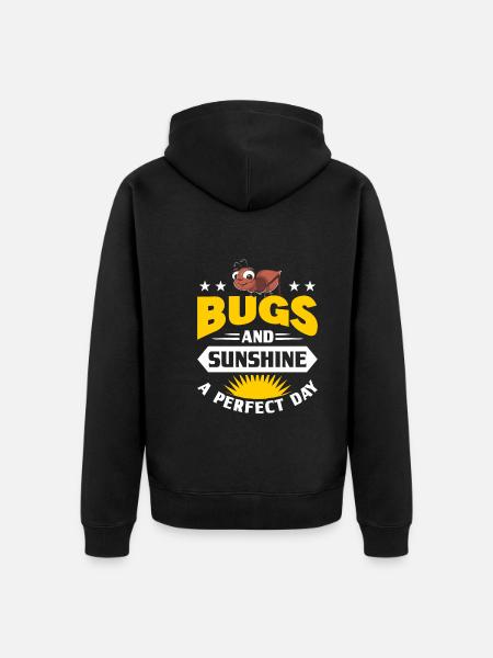Insects - Unisex Premium Organic Zip Hoodie - black