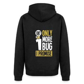 Insekten - Unisex Premium Bio Zip Hoodie - Schwarz - Hinten - Nico (187cm)