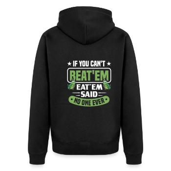 Insekten - Unisex Premium Bio Zip Hoodie - Schwarz - Hinten - Nico (187cm)