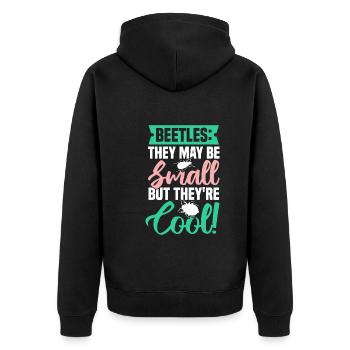 Insekten - Unisex Premium Bio Zip Hoodie - Schwarz - Hinten - Nico (187cm)