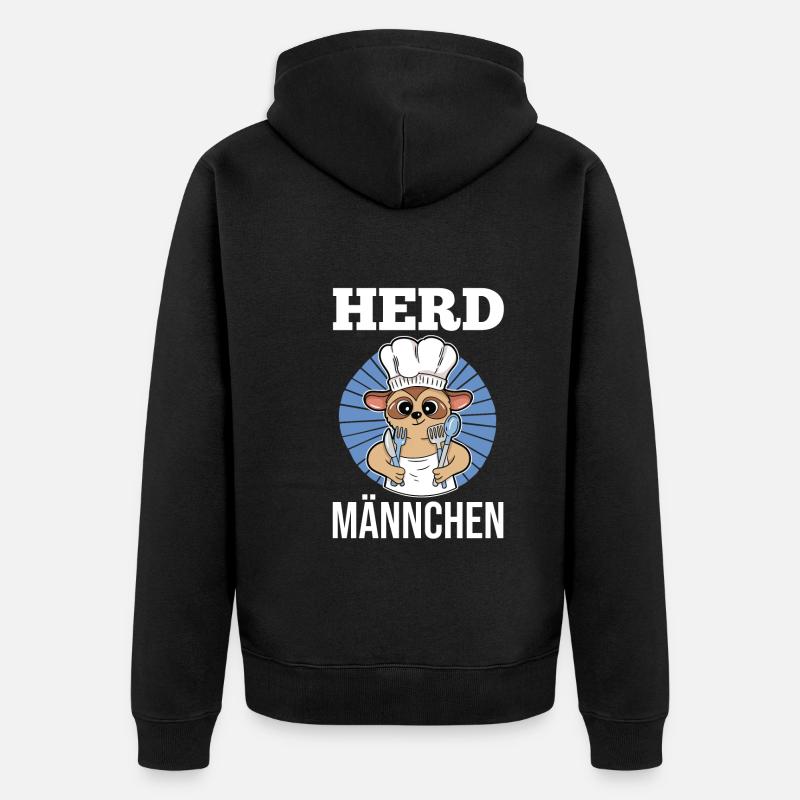 Erdmännchen Herdmännchen - Unisex Premium Bio Zip Hoodie - Schwarz
