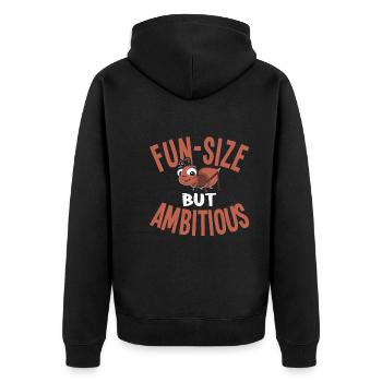 Insekten - Unisex Premium Bio Zip Hoodie - Schwarz - Hinten - Nico (187cm)