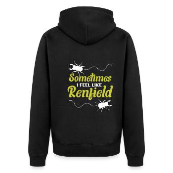 Insekten - Unisex Premium Bio Zip Hoodie - Schwarz - Hinten - Nico (187cm)