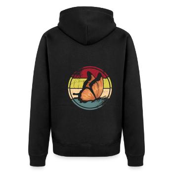 Insekten - Unisex Premium Bio Zip Hoodie - Schwarz - Hinten - Nico (187cm)