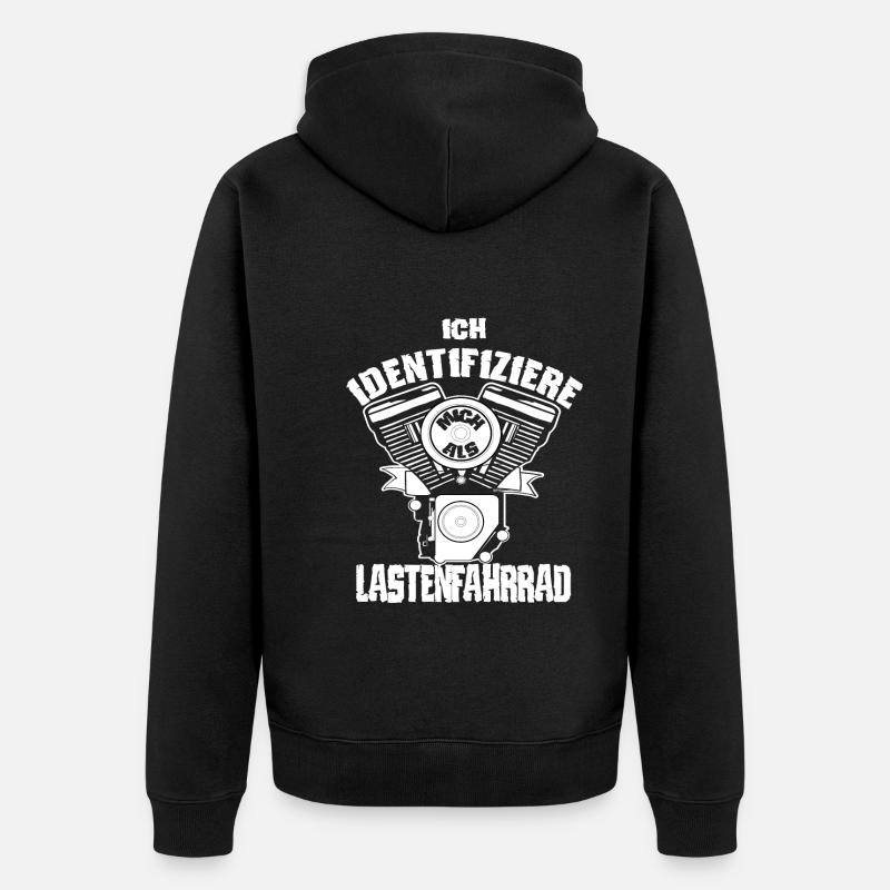 Motorradfahrer - Unisex Premium Bio Zip Hoodie - Schwarz