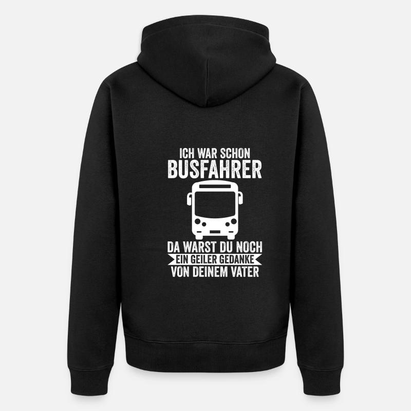 Bus Busfahrer - Unisex Premium Bio Zip Hoodie - Schwarz