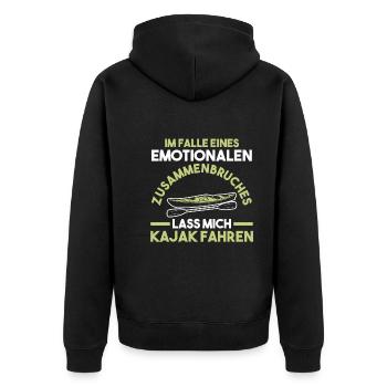 Schullehrerin Lehrerin - Unisex Premium Bio Zip Hoodie - Schwarz - Hinten - Nico (187cm)
