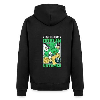 Jeu de rôle - Veste à capuche bio Premium Unisexe - noir - Dos - Nico (187cm)