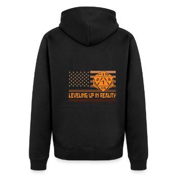 Jeu de rôle - Veste à capuche bio Premium Unisexe - noir - Dos - Nico (187cm)