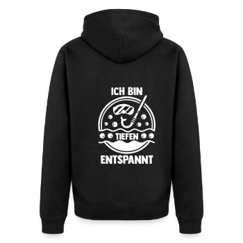 Schullehrerin Lehrerin - Unisex Premium Bio Zip Hoodie - Schwarz - Hinten - Nico (187cm)