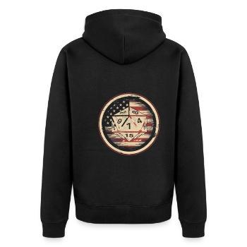 Roleplaying game - Unisex Premium Organic Zip Hoodie - black - Back - Nico (187cm)